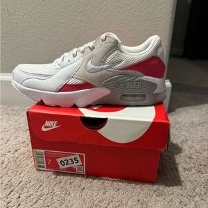 Nike Air Max White and Pink Sneakers